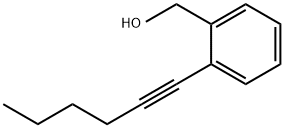 Benzenemethanol, 2-(1-hexyn-1-yl)- 结构式