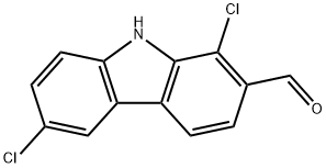 9H-Carbazole-2-carboxaldehyde, 1,6-dichloro- 结构式
