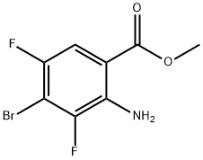 2-氨基-4-溴-3,5-二氟苯甲酸甲酯 结构式