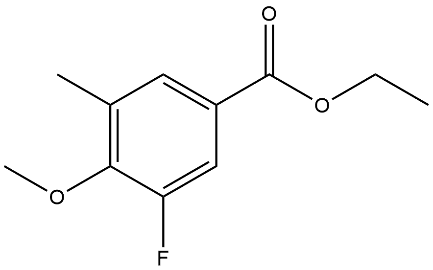 Ethyl 3-fluoro-4-methoxy-5-methylbenzoate 结构式