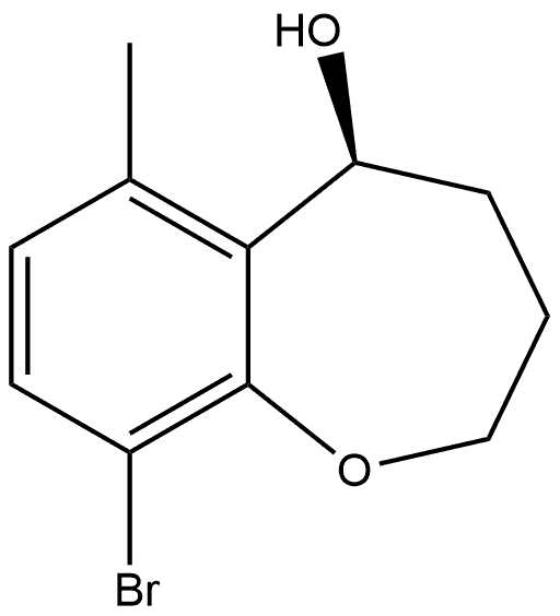 (S)-9-Bromo-2,3,4,5-tetrahydro-6-methyl-1-benzoxepin-5-ol 结构式