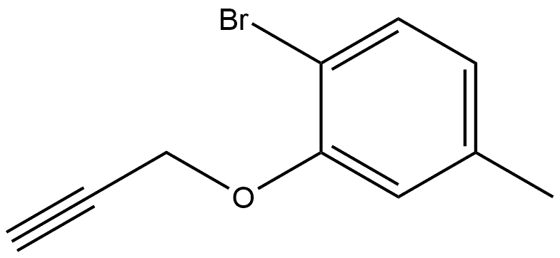 1-bromo-4-methyl-2-(prop-2-yn-1-yloxy)benzene 结构式