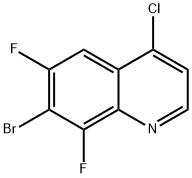 6,8-二氟-7-溴-4-氯喹啉 结构式