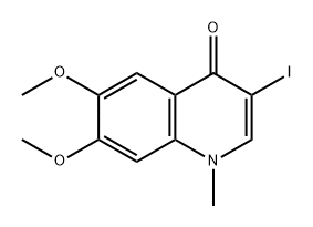 3-碘-6,7-二甲氧基-1-甲基喹啉-4(1H)-酮 结构式