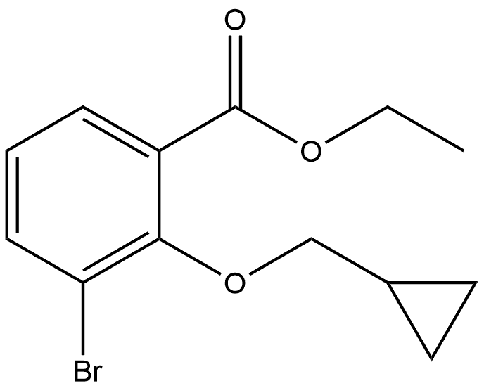 Ethyl 3-bromo-2-(cyclopropylmethoxy)benzoate 结构式