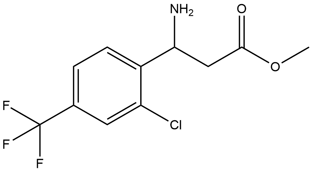 Benzenepropanoic acid, β-amino-2-chloro-4-(trifluoromethyl)-, methyl ester 结构式