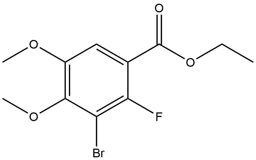 Ethyl 3-bromo-2-fluoro-4,5-dimethoxybenzoate 结构式