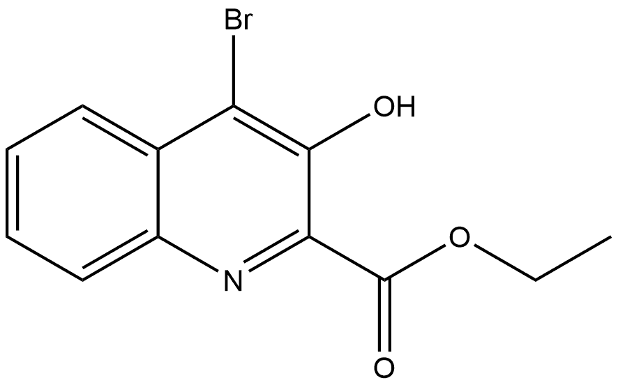 4-溴-3-羟基喹啉-2-羧酸乙酯 结构式