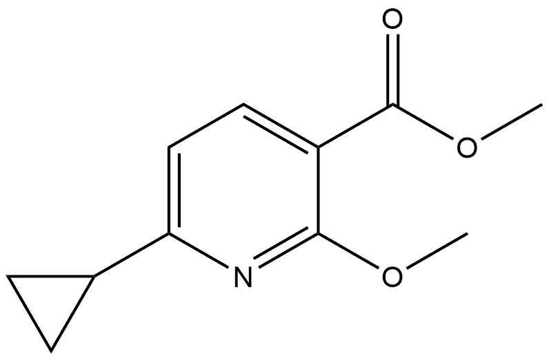 Methyl 6-cyclopropyl-2-methoxy-3-pyridinecarboxylate 结构式