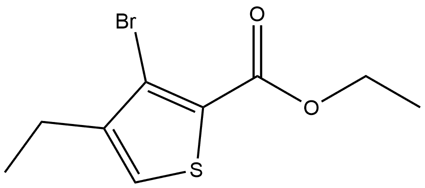 Ethyl 3-bromo-4-ethyl-2-thiophenecarboxylate 结构式