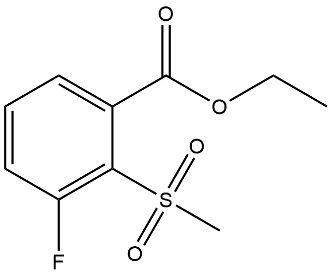 Ethyl 3-fluoro-2-(methylsulfonyl)benzoate 结构式