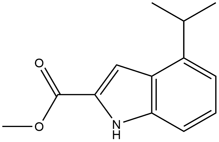 4-异丙基吲哚-2-甲酸甲酯 结构式
