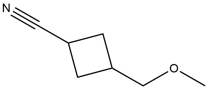 3-(methoxymethyl)cyclobutane-1-carbonitrile 结构式