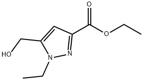 5-羟甲基-1-乙基吡唑-3-甲酸乙酯,1-乙基-5-羟甲基吡唑-3-甲酸乙酯 结构式