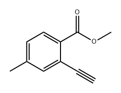 2-乙炔基-4-甲基苯甲酸甲酯 结构式