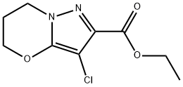 5H-Pyrazolo[5,1-b][1,3]oxazine-2-carboxylic acid, 3-chloro-6,7-dihydro-, ethyl ester 结构式