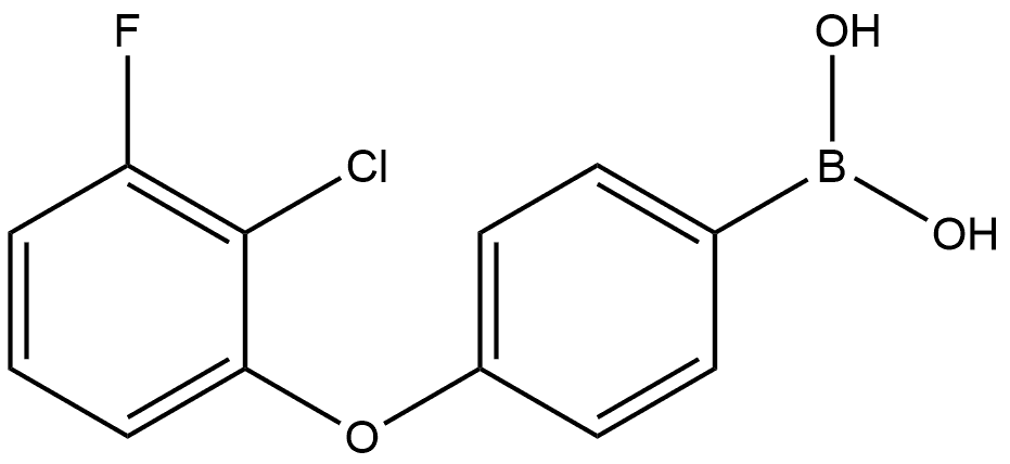 B-[4-(2-Chloro-3-fluorophenoxy)phenyl]boronic acid 结构式