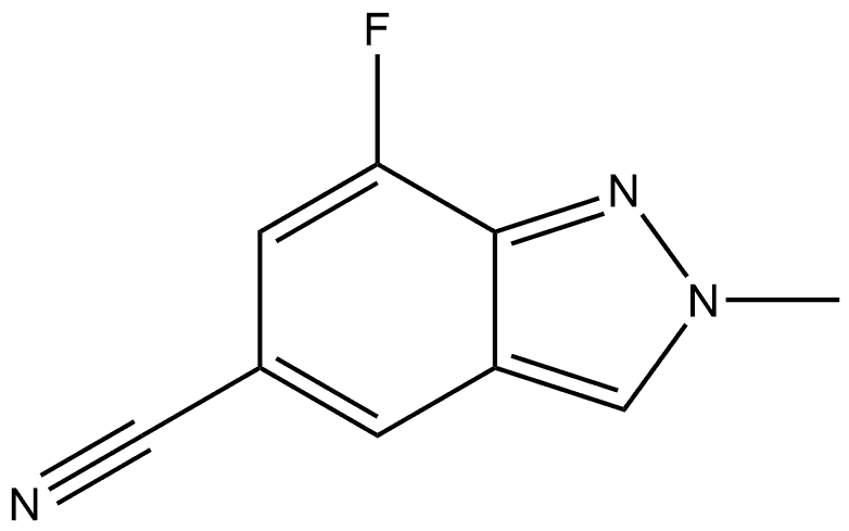 7-氟-2-甲基-2H-吲唑-5-腈 结构式