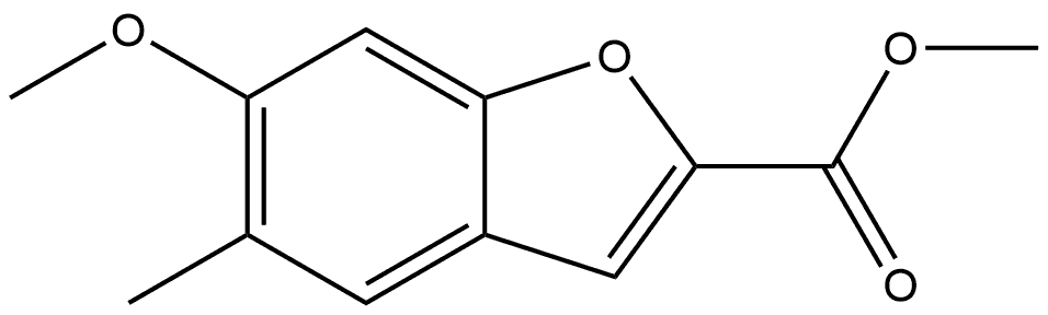 Methyl 6-methoxy-5-methyl-2-benzofurancarboxylate 结构式