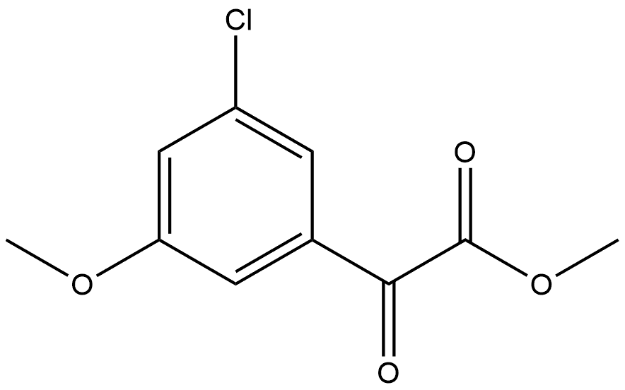 Methyl 3-chloro-5-methoxy-α-oxobenzeneacetate 结构式