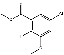 Methyl 5-chloro-2-fluoro-3-methoxybenzoate 结构式
