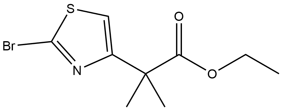 2-溴-Α,Α-二甲基-4-噻唑乙酸乙酯 结构式