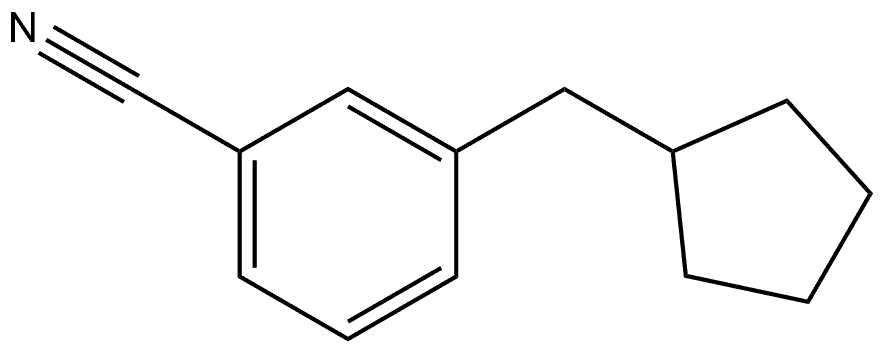 Benzonitrile, 3-(cyclopentylmethyl)- 结构式