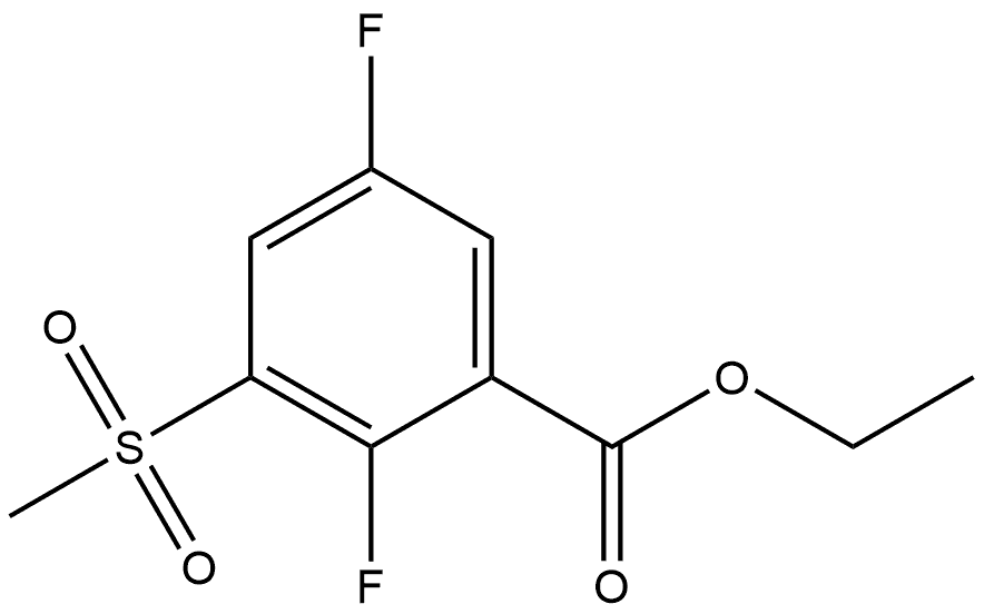 Ethyl 2,5-difluoro-3-(methylsulfonyl)benzoate 结构式