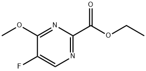 2-Pyrimidinecarboxylic acid, 5-fluoro-4-methoxy-, ethyl ester 结构式