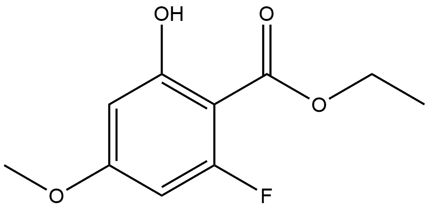 ethyl 2-fluoro-6-hydroxy-4-methoxybenzoate 结构式