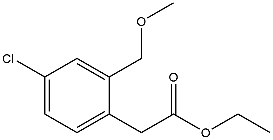 2-(4-氯-2-(甲氧基甲基)苯基)乙酸乙酯 结构式