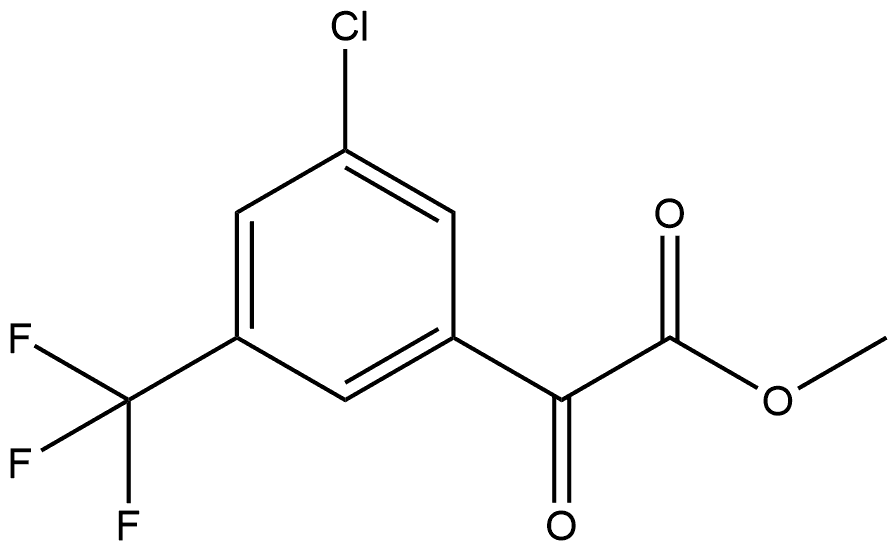 Methyl 3-chloro-α-oxo-5-(trifluoromethyl)benzeneacetate 结构式