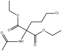 Propanedioic acid, 2-(acetylamino)-2-(3-chloropropyl)-, 1,3-diethyl ester 结构式