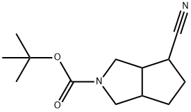 4-氰基六氢环五[C]吡咯-2(1H)-甲酸叔丁酯 结构式