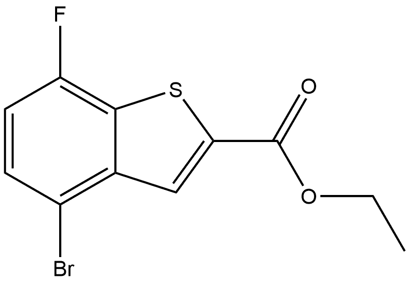 4-溴-7-氟苯并噻吩-2-甲酸乙酯 结构式