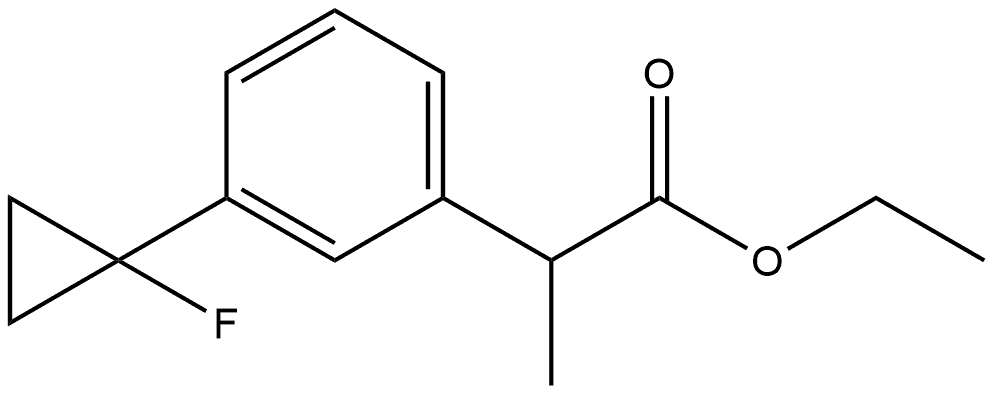 ethyl 2-(3-(1-fluorocyclopropyl)phenyl)propanoate 结构式