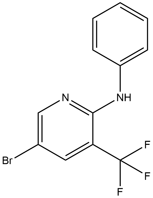 5-Bromo-N-phenyl-3-(trifluoromethyl)-2-pyridinamine 结构式