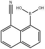(8-氰萘-1-基)硼酸 结构式