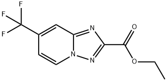 Ethyl 7-(trifluoromethyl)-[1,2,4]triazolo[1,5-a]pyridine-2-carboxylate 结构式