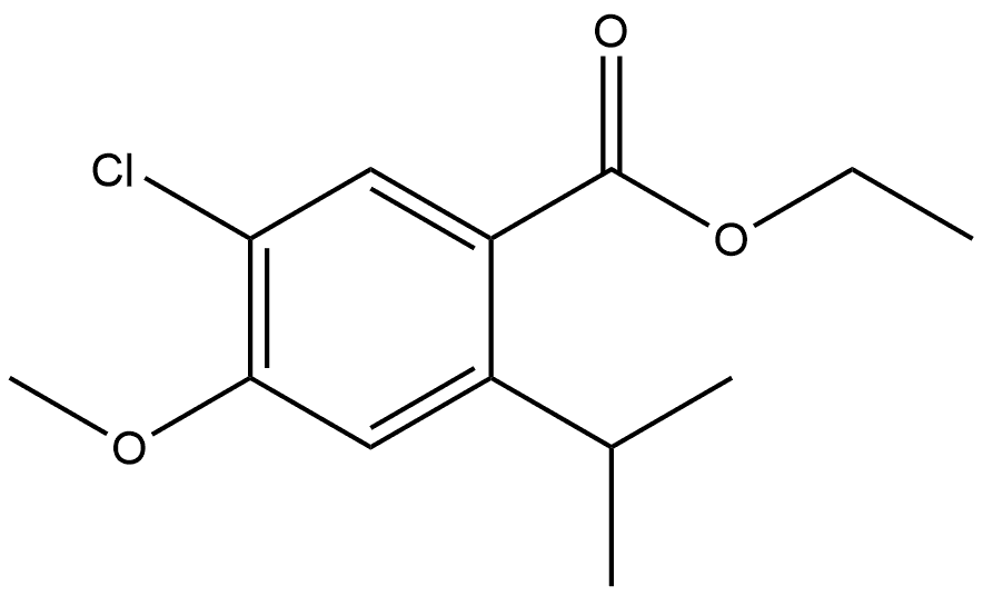 Ethyl 5-chloro-4-methoxy-2-(1-methylethyl)benzoate 结构式