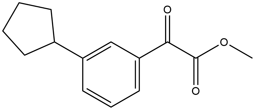 Methyl 3-cyclopentyl-α-oxobenzeneacetate 结构式