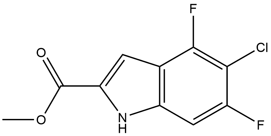 5-氯-4,6-二氟吲哚-2-甲酸甲酯 结构式