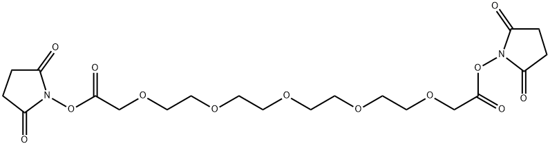 3,6,9,12,15-Pentaoxaheptadecanedioic acid, 1,17-bis(2,5-dioxo-1-pyrrolidinyl) ester 结构式