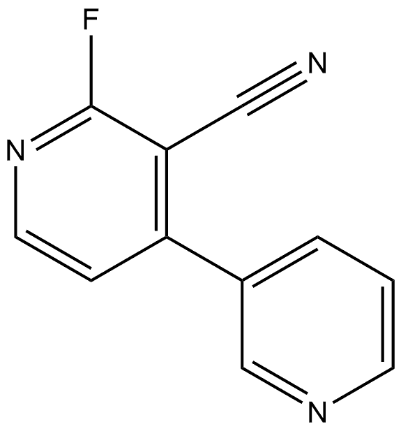 2'-Fluoro[3,4'-bipyridine]-3'-carbonitrile 结构式