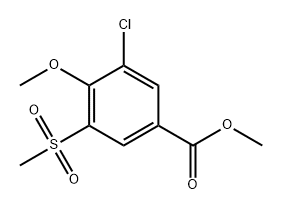 3-氯-4-甲氧基-5-(甲基磺酰基)苯甲酸甲酯 结构式