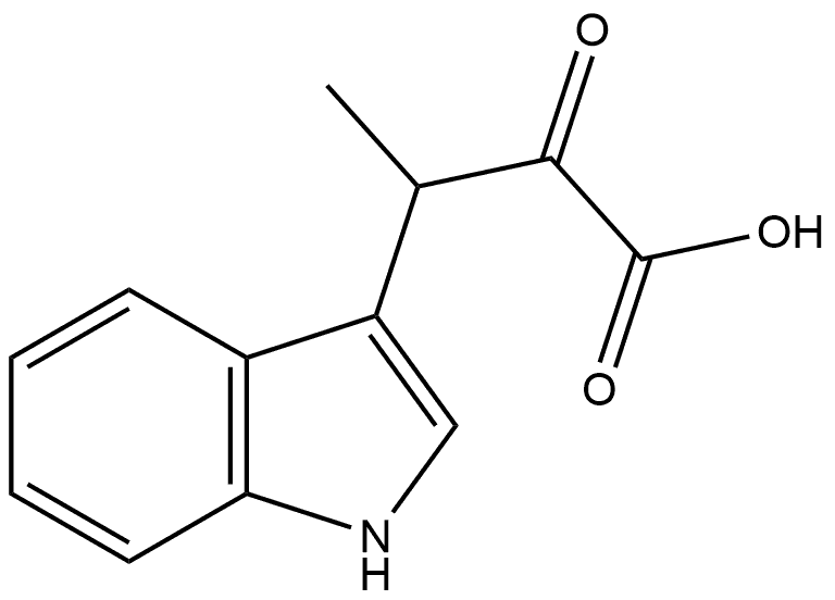 3-(1H-吲哚-3-基)-2-氧代丁酸 结构式