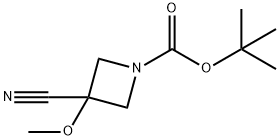 1-Azetidinecarboxylic acid, 3-cyano-3-methoxy-, 1,1-dimethylethyl ester 结构式