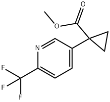 1-[6-(三氟甲基)-3-吡啶基]环丙烷甲酸甲酯 结构式