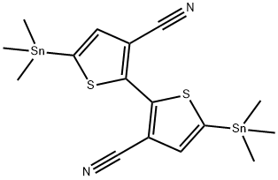 5,5'-双(三甲基锡烷基)-[2,2'-联噻吩]-3,3'-二甲腈 结构式