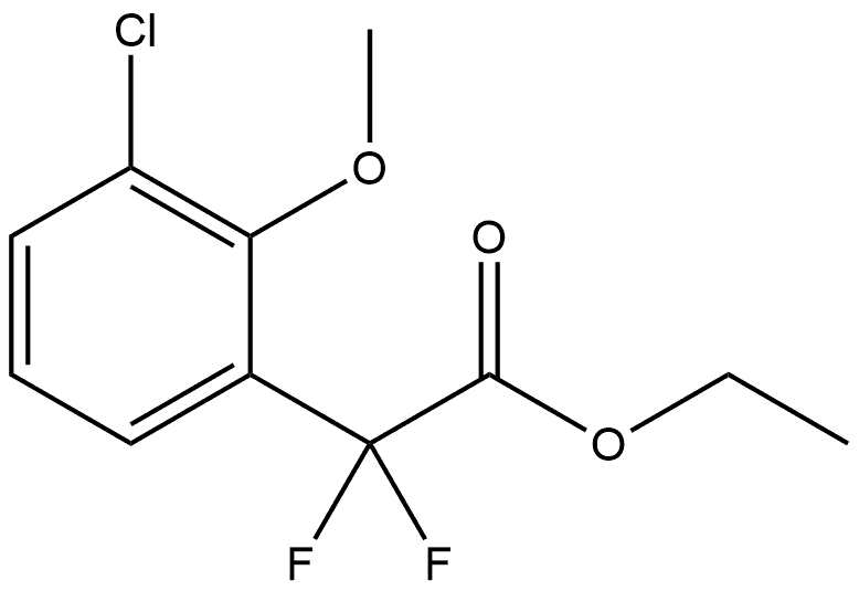 Ethyl 3-chloro-α,α-difluoro-2-methoxybenzeneacetate 结构式